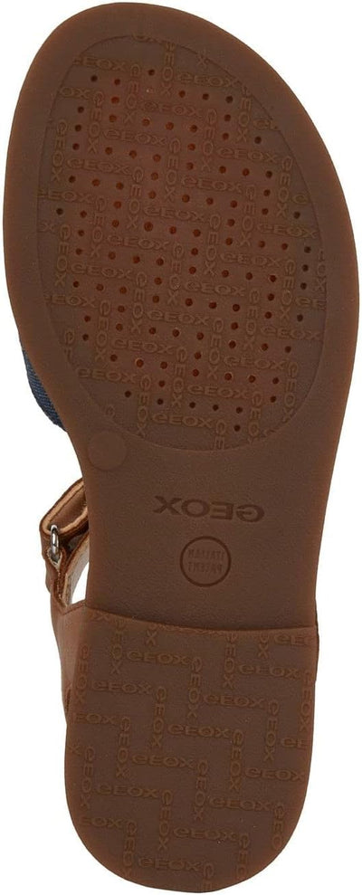 Geox Mädchen J Karly Girl Sandal 24 EU Cognac Avio, 24 EU Cognac Avio