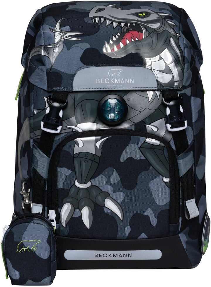 BECKMANN, Schulrucksack-Set Classic, 6-teilig, Grundschule, ergonomisch, inkl. Regenüberzug, 22L