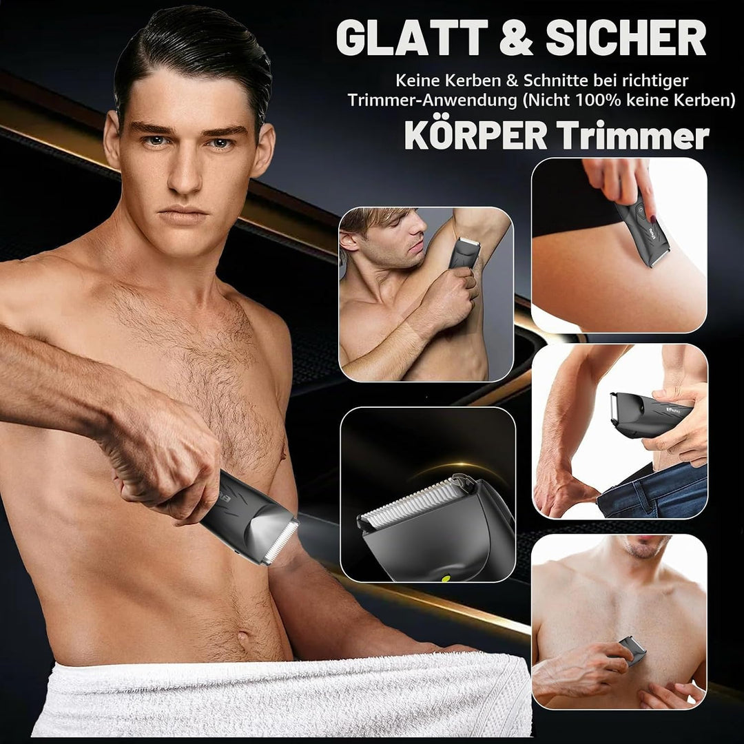 ENSSU Elektrischer Körperrasierer Intimrasierer Manner mit sicherer Klinge, Schnurloser rasierer her