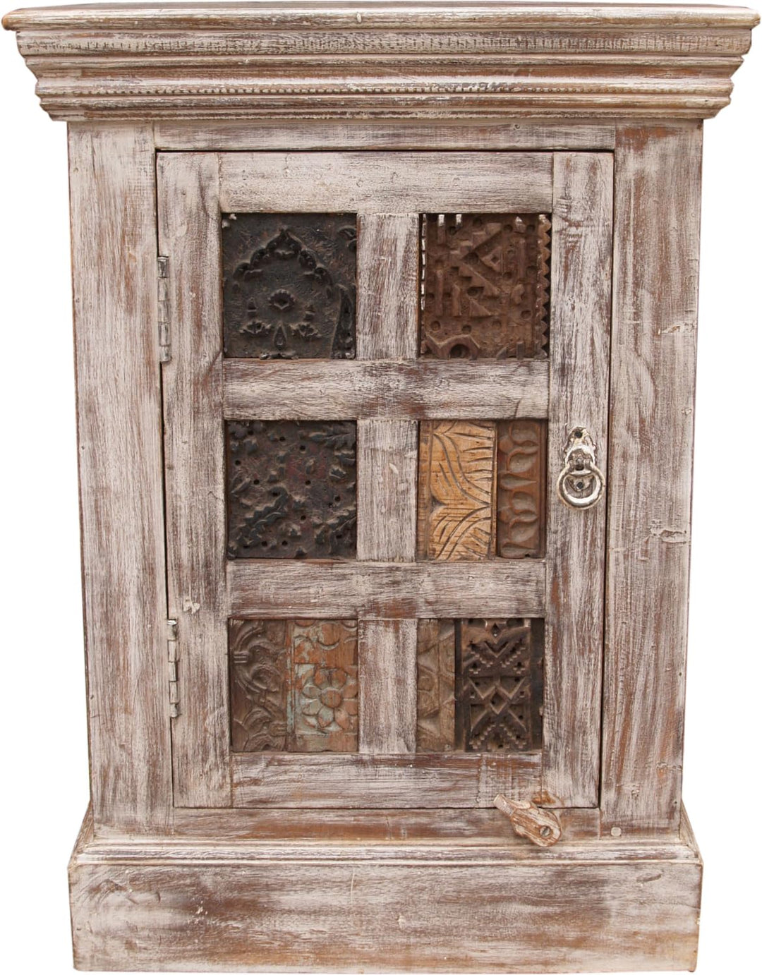GURU SHOP Vintage Beistellschrank, Kommode, Nachttischschrank, Flurschrank - Modell 56, 75x54x42 cm