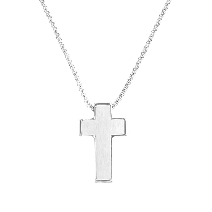 s.Oliver Kette mit Anhänger Edelstahl Jungen Kinder Halsschmuck, 40+3 cm, Silber, Kreuz, Kommt in Sc