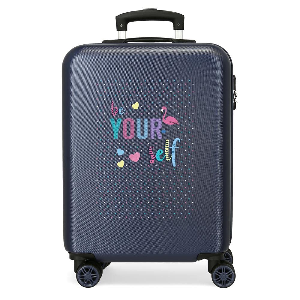 Roll Road Be Yourself Kabinenkoffer Blau 38x55x20 cms Hartschalen ABS Kombinationsschloss 34L 2,6Kgs