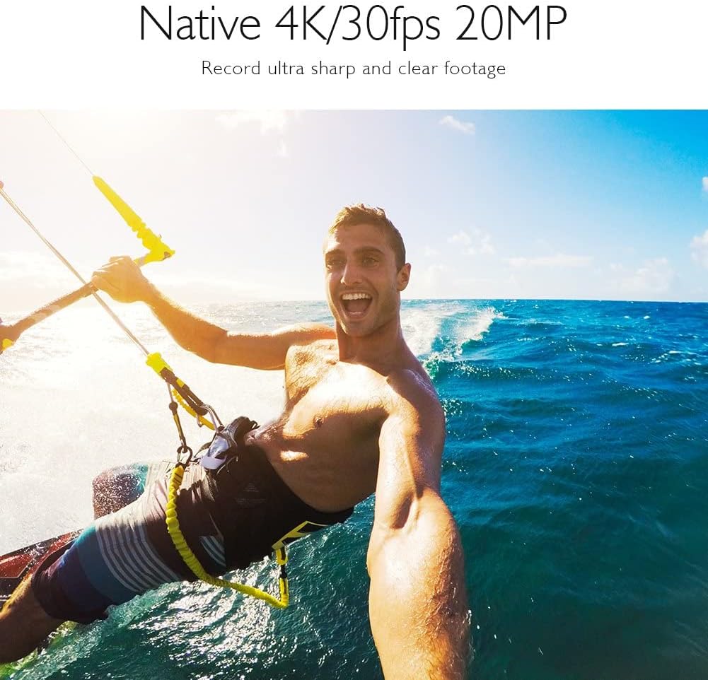 AKASO Action Cam 4K 30FPS Action Kamera 20MP WiFi mit Touchscreen EIS 40M unterwasserkamera mit Spra