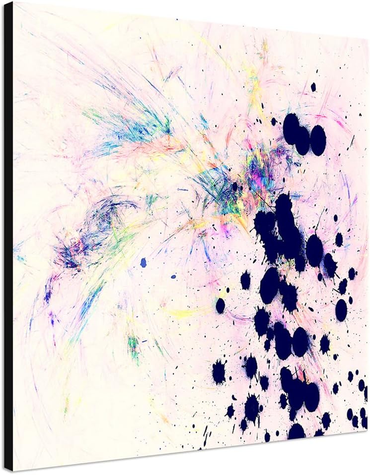 Paul Sinus Art London Letter - Abstrakt396_60x60cm Leinwandbild Collage Gesicht Abstraktes Motiv qua