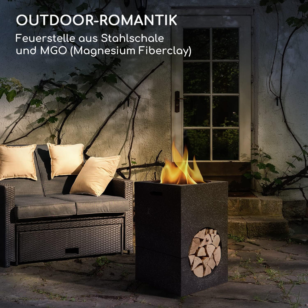 Blumfeldt Feuerschale, Tragbare Feuerstelle Outdoor, Feuerschalen für den Garten, Terrasse & Camping