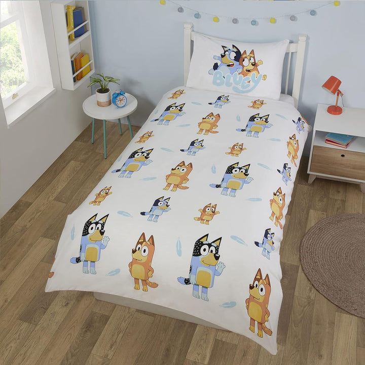 Bluey Family Single Duvet Cover and Pillowcase Set