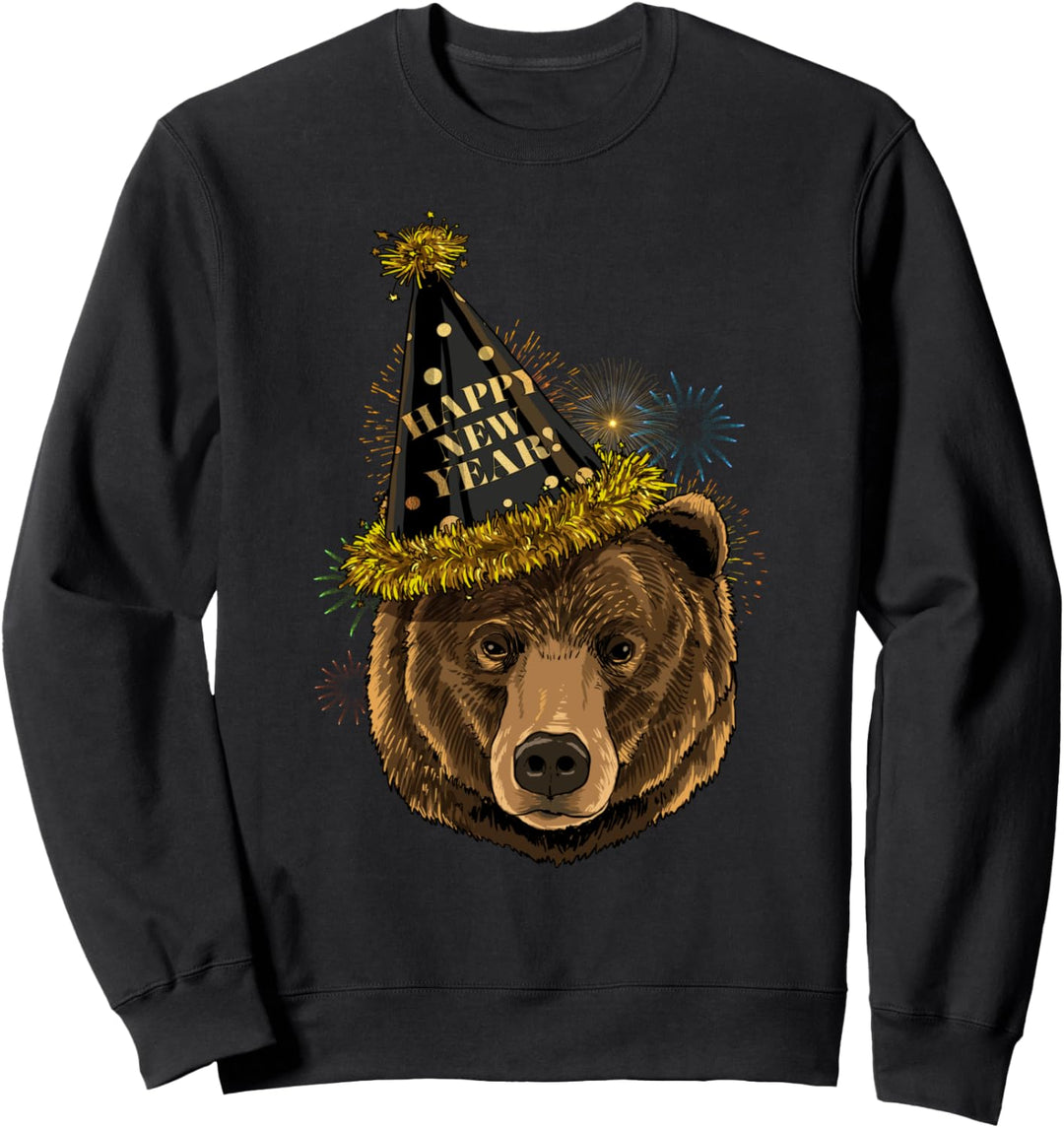 Bear Happy New Year 2021 New Years Eve Party Sweatshirt