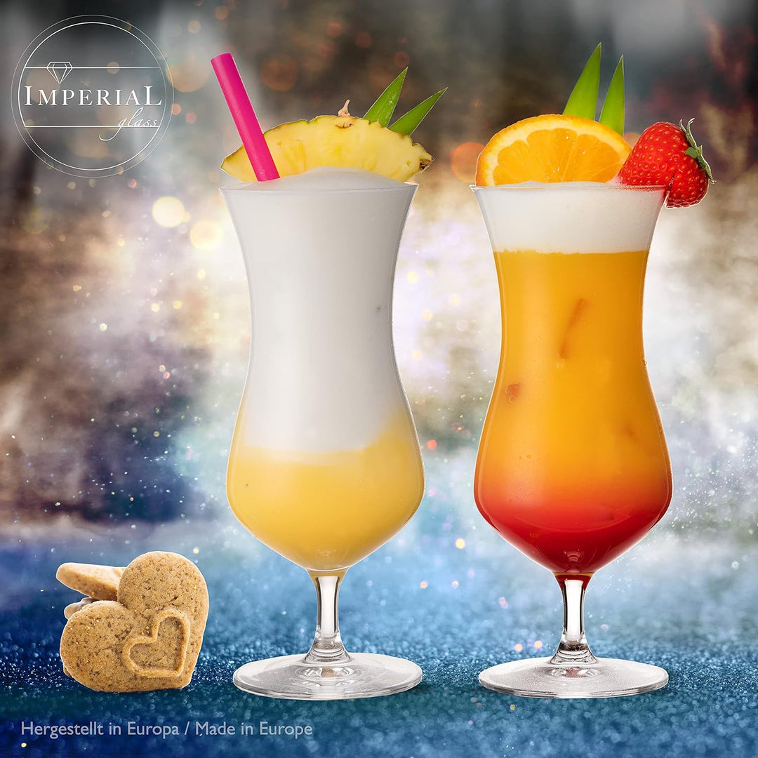 IMPERIAL glass Cocktailgläser 500ml aus Crystalline Glas Set 6 Stück Longdrinkgläser Eiskaffeegläser