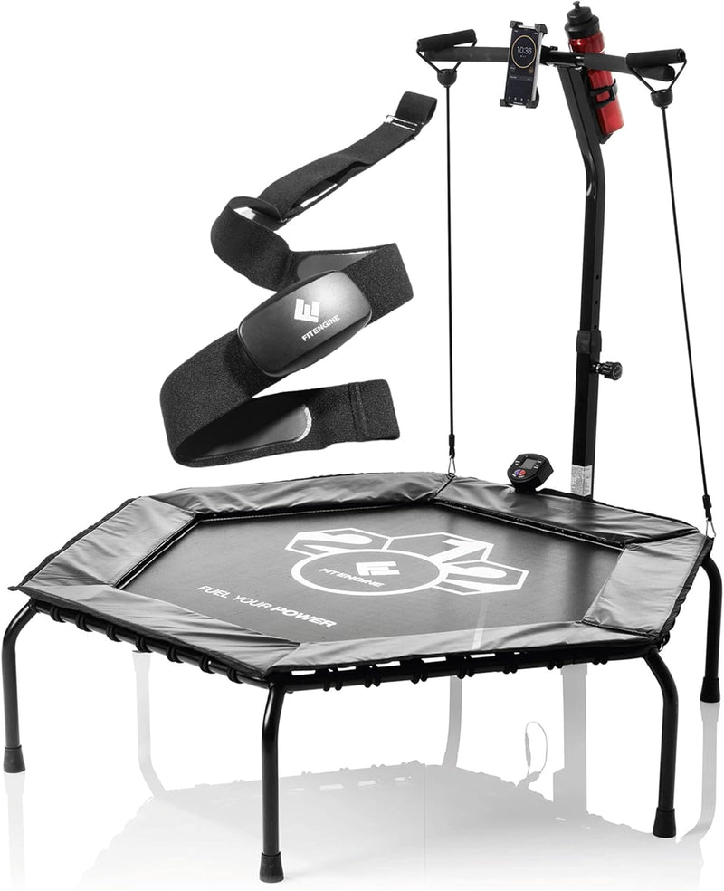 FitEngine Fitness-Trampolin Smart | Gelenkschonender Muskelaufbau, für Starke Bein-, Bauch-, Brust-