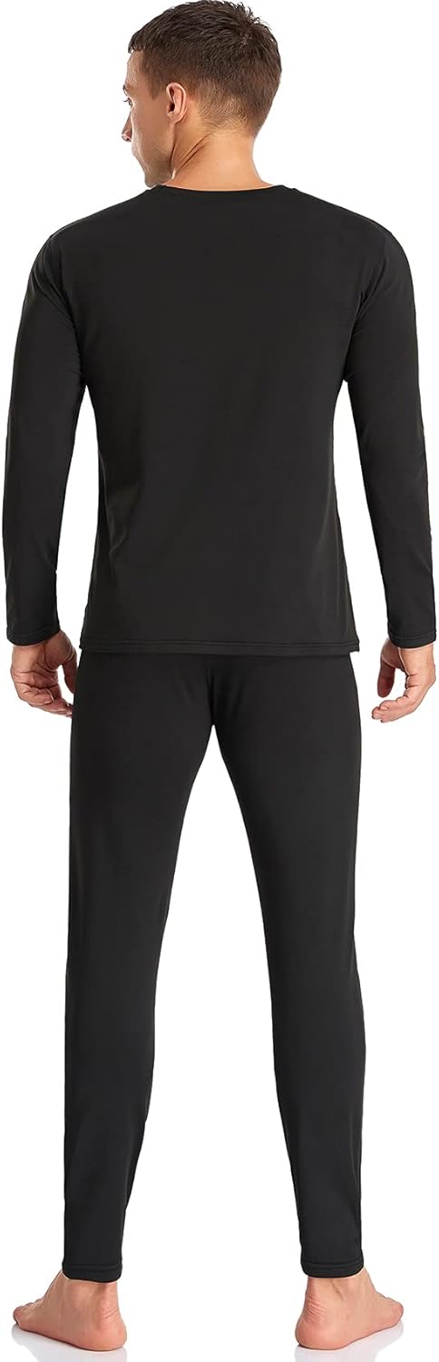 SIMIYA Herren Thermounterwäsche Set, warme Unterwäsche mit Innenfleece, Ultraleicht Oberteil und Unt