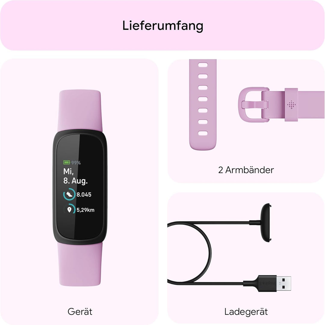 Google Fitbit Inspire 3 – Gesundheits- & Fitness-Tracker Damen / Herren - Herzfrequenzmessung, Stres