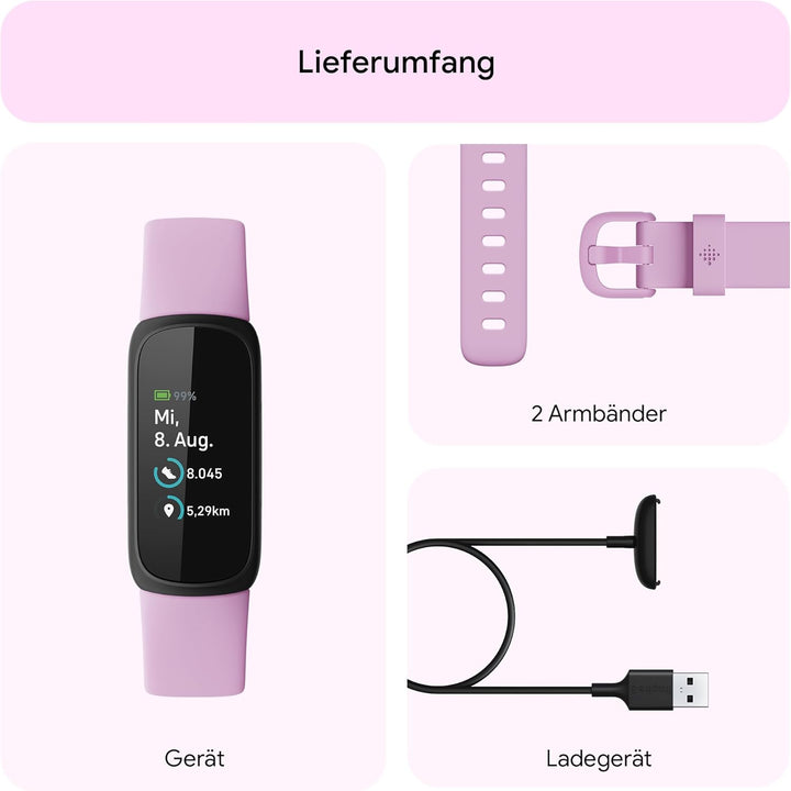 Google Fitbit Inspire 3 – Gesundheits- & Fitness-Tracker Damen / Herren - Herzfrequenzmessung, Stres