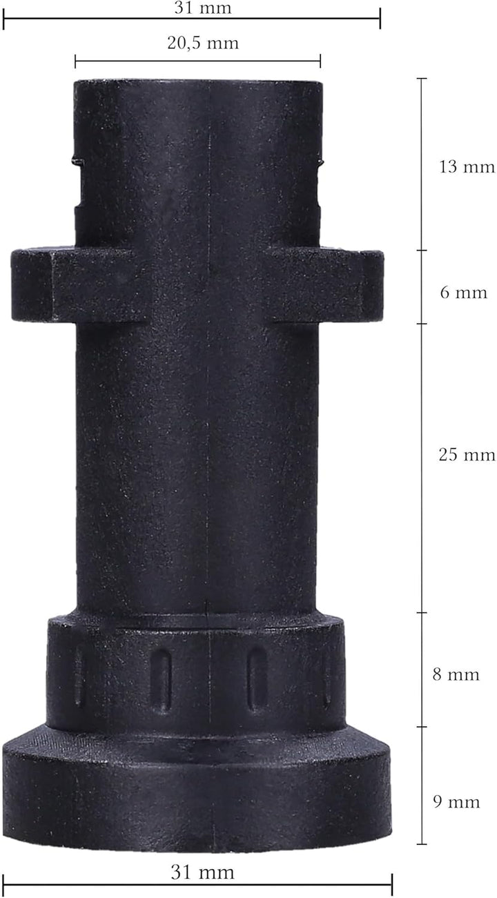 Sillar Mini Lanze Flachdüse für Karcher K2-K7 Hochdruckreiniger | Kompakte Lanze 10 cm | Max. Druck