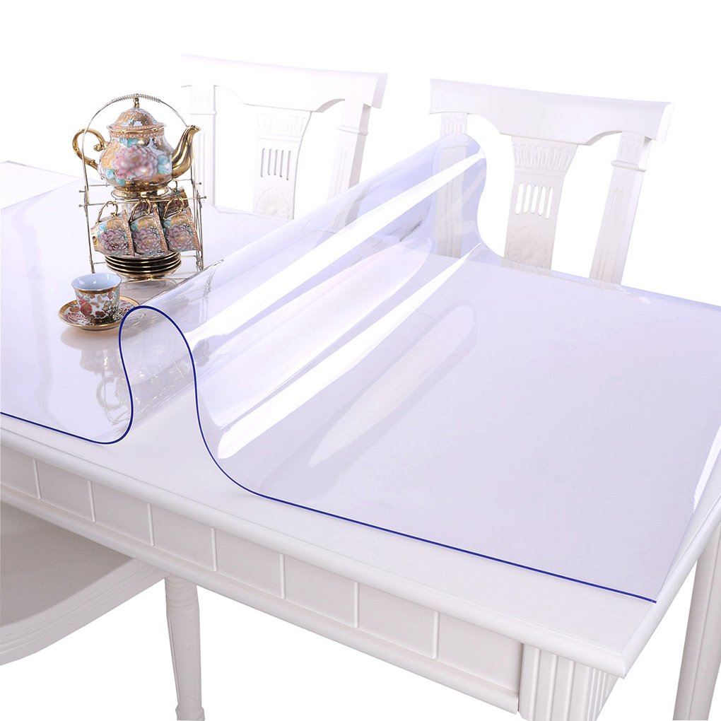 CIEEIN CIEHT Haushalt PVC Transparent Tischdecke Tischmatte Schreibtisch Tischfolie Schutzfolie Rech