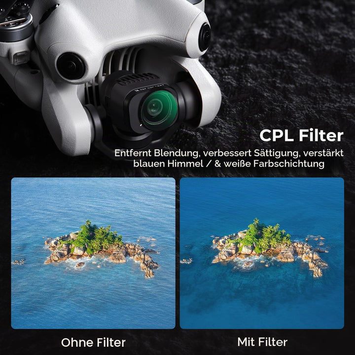 K&amp;F Concept Mini 4 Pro 4 Stück ND2-ND32+ND32-512+CPL+UV Filter Variable ND Filter, mehrfache Beschic