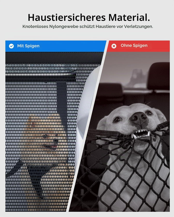 Spigen Tesla Model Y/3/X/S Hundegitter Auto, Tierbarriere mit Hartgitter &amp; Haken für Rücksitz-Trenne