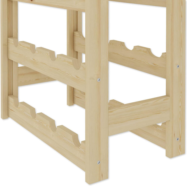 Lenmar Serie RW Weinregal aus Holz für Flaschen, Anthrazit, Braun, Natur, RW-1, 3-11 liegen, für 12-
