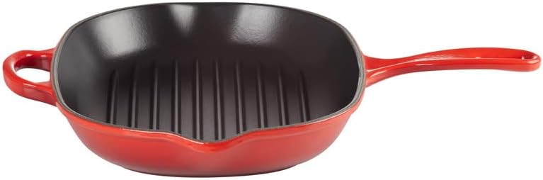 Le Creuset Signature Ovale Grillpfanne aus Gusseisen, mit Hilfsgriff und zwei Ausgiessern, für alle