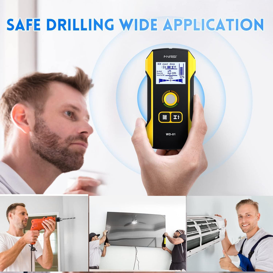 FNIRSI 6-in-1 Wandscanner – Elektronischer Wanddetektor für Holz- und Metallständer, Kabel, Rohre un