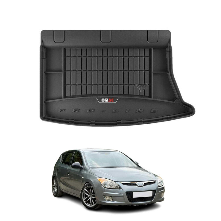 OMAC Gummi Kofferraumwanne kompatibel mit Hyundai i30 2007-2012 TPE Laderaumwanne Schwarz