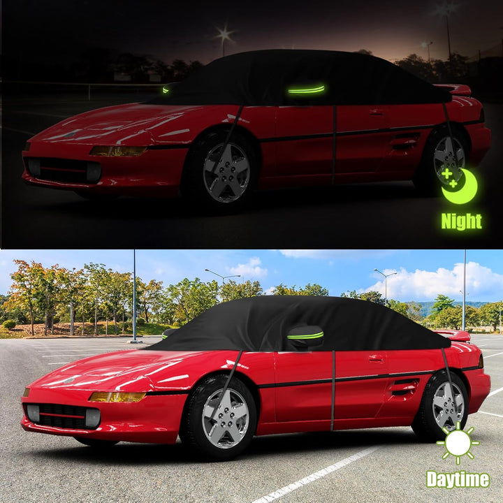 Halbe Autoabdeckung Kompatibel mit Toyota MR2 / MRS 1999-2007, Halbabdeckung wasserdichte Halbgarage