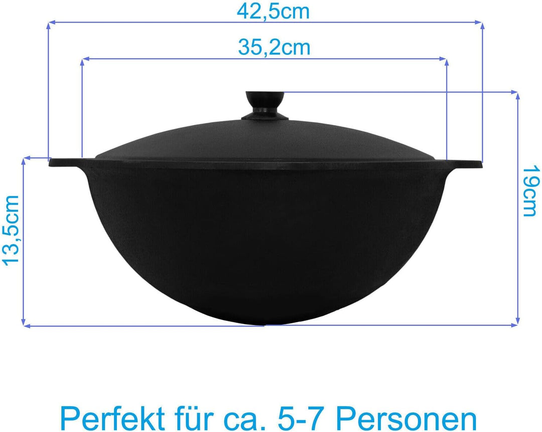 Ø36 Uchag 2mm stahl Utschak mit Abzugsrohr 8L Kazan Rund Grillfächer Schaumkelle Suppenkelle Utschak