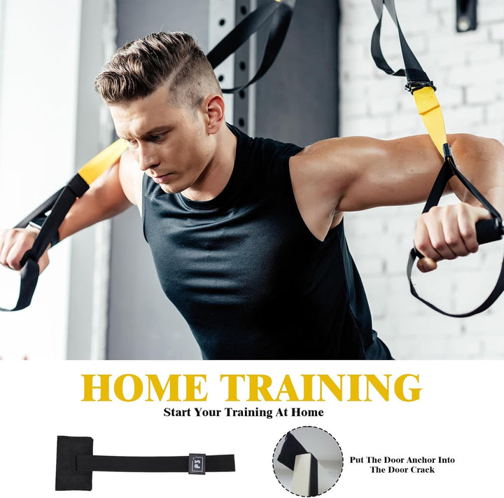 Schlingentrainer, Sling Trainer Set, Verstellbarer, Suspension Trainer mit Türanker, Slingtrainer Bä