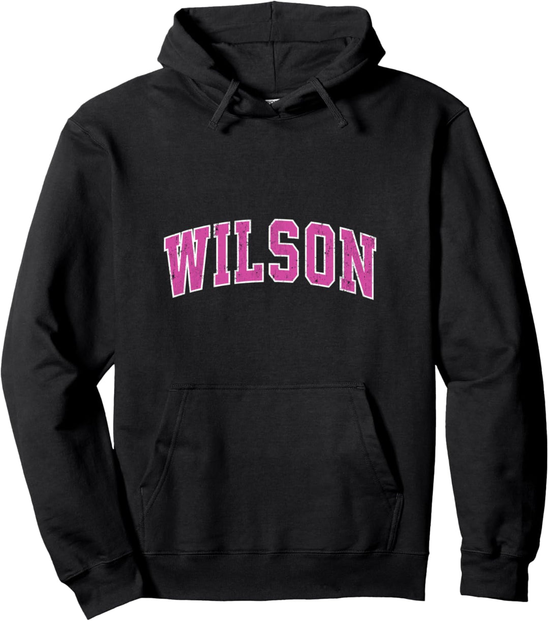 Wilson North Carolina NC Vintage-Sportdesign, rosa Pullover Hoodie