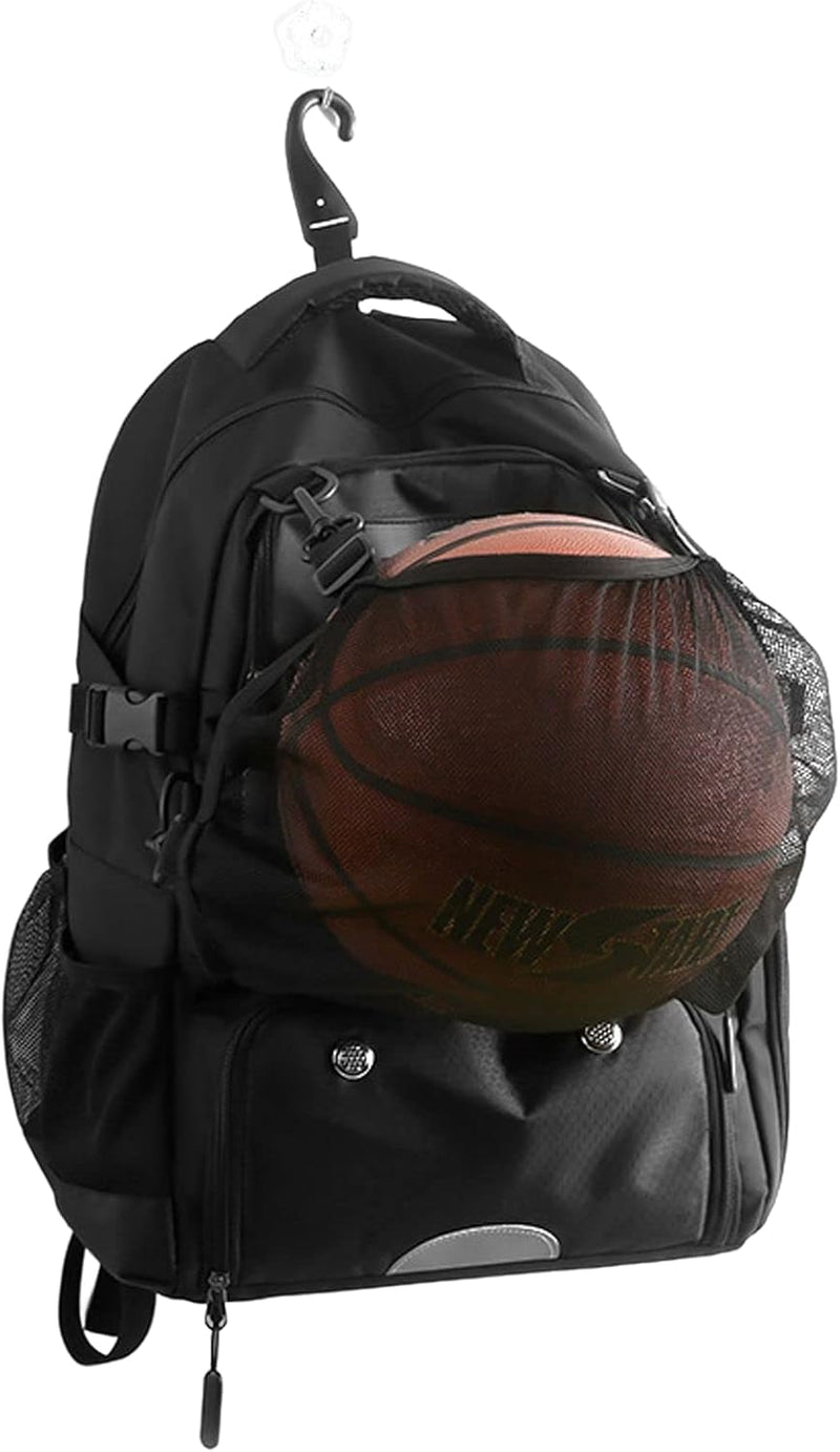 FANDARE Basketball Rucksack Fussball-Rucksack mit Ballfach & Schuhfach Schulrucksack mit 15.6 Zoll L