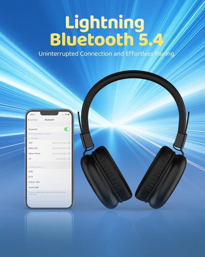 Bluetooth Kopfhörer Kinder, Over Ear Kinderkopfhörer mit klinkenstecker, Bluetooth5.4, 85/94dB Lauts