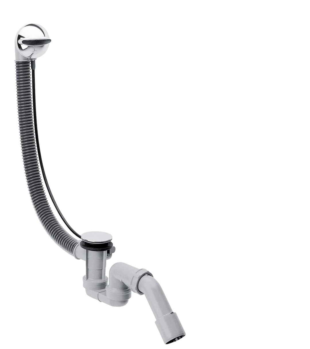 hansgrohe Flexaplus Komplettset mit Fertigset und Ab- und Überlaufgarnitur, Normalwannen, Chrom Sons