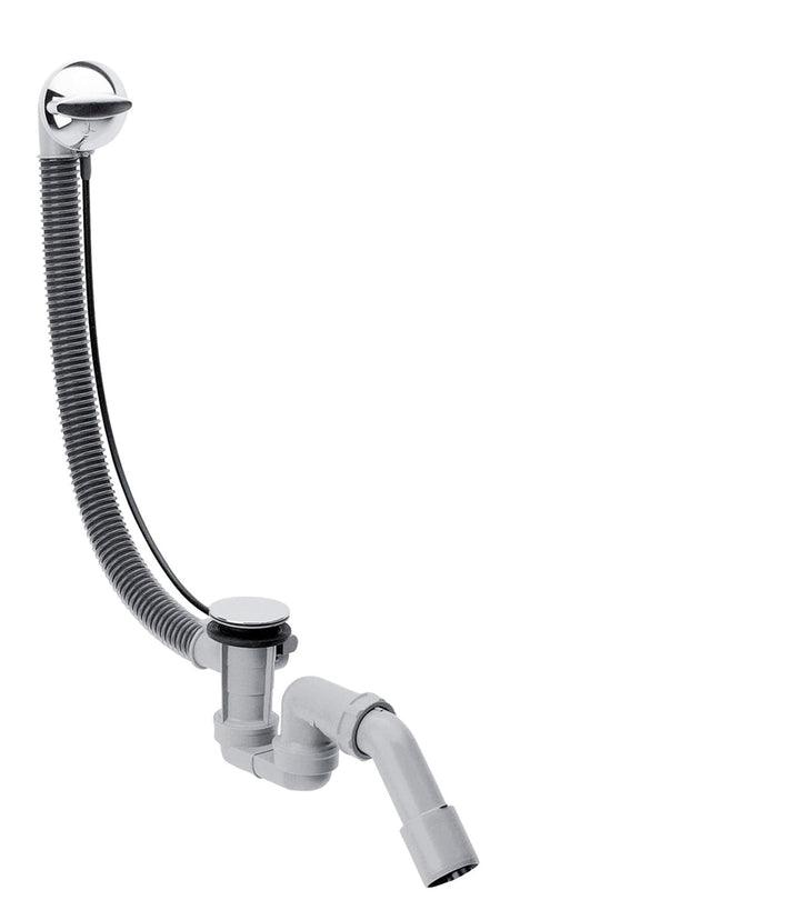 hansgrohe Flexaplus Komplettset mit Fertigset und Ab- und Überlaufgarnitur, Normalwannen, Chrom Sons