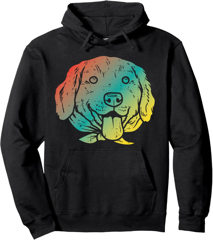 Colorful Golden Retriever Animal Pet Dog Lover Owner Gift Pullover Hoodie
