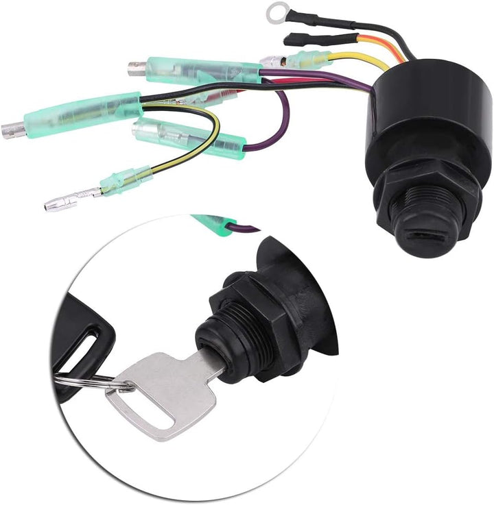 Boot Zündschlüsselschalter, Zündschalter mit 2 Schlüsseln für Mercury Outboard Remote Control Box 87