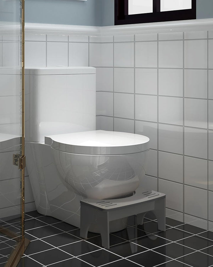 RayLove Physiologischer Toilettenhocker aus Bambus – WC-Trittbrett aus Holz – 35 Grad strapazierfähi
