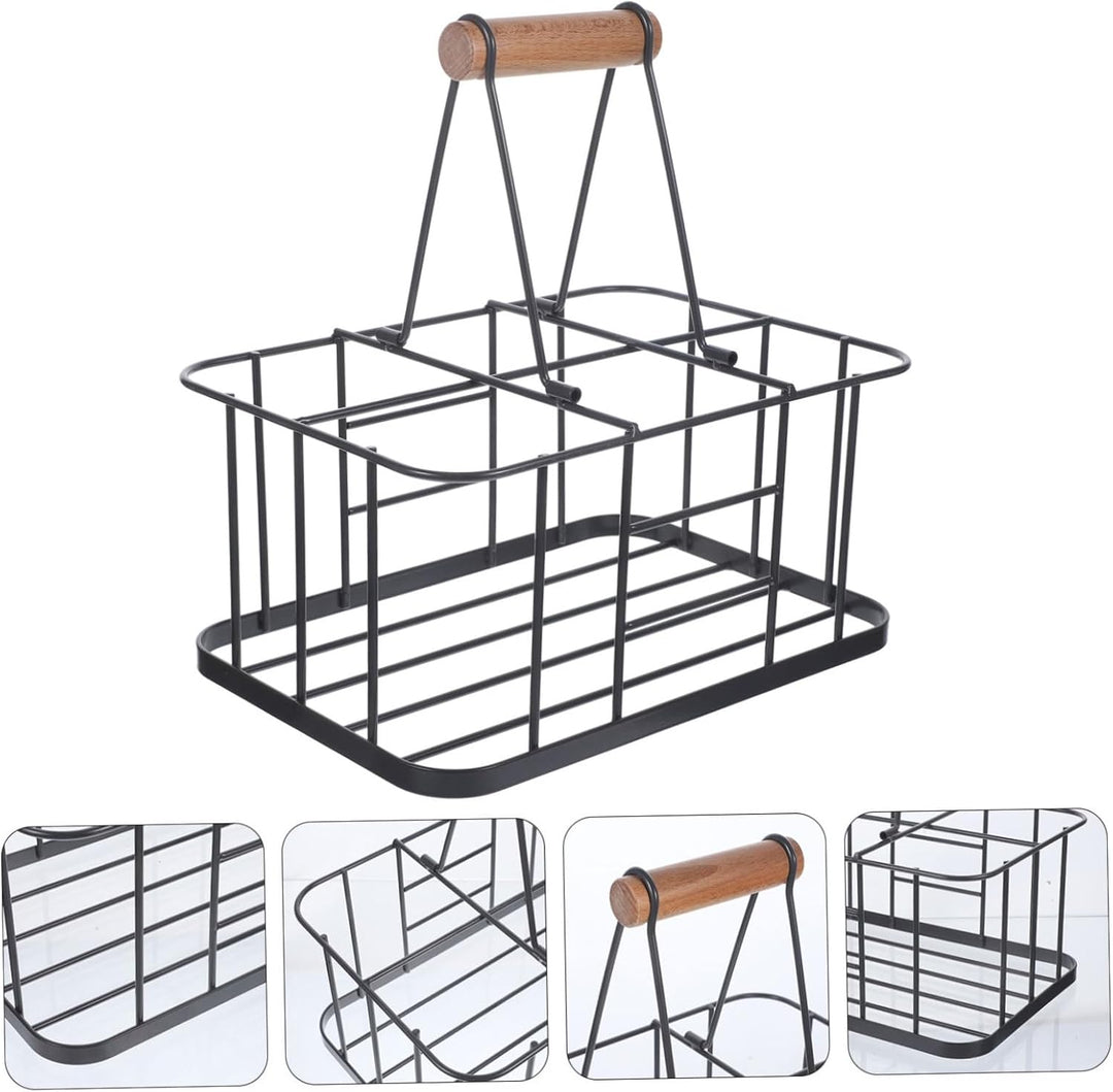 HEMOTON 1stk Tragbares Bierregal Flaschentasche Milchkiste Haustür Milchflaschen Träger Flaschenträg