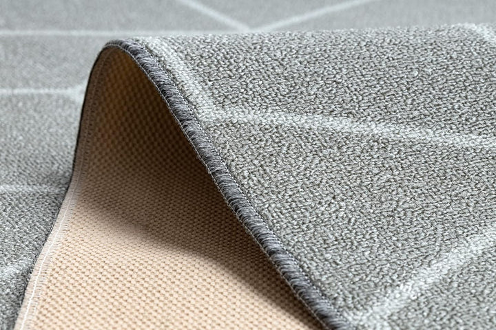 rugsx Antirutsch Teppichläufer Cube Würfel - moderner Kurzflor für Küche, Flur & Wohnzimmer, Meterwa