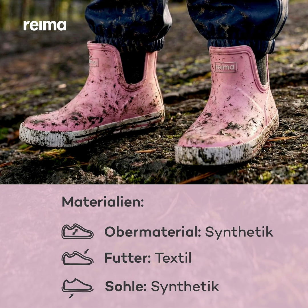 Reima - Ankles Regenstiefel für Kinder - Gummistiefel für Jungen und Mädchen, flexible Laufsohle, re