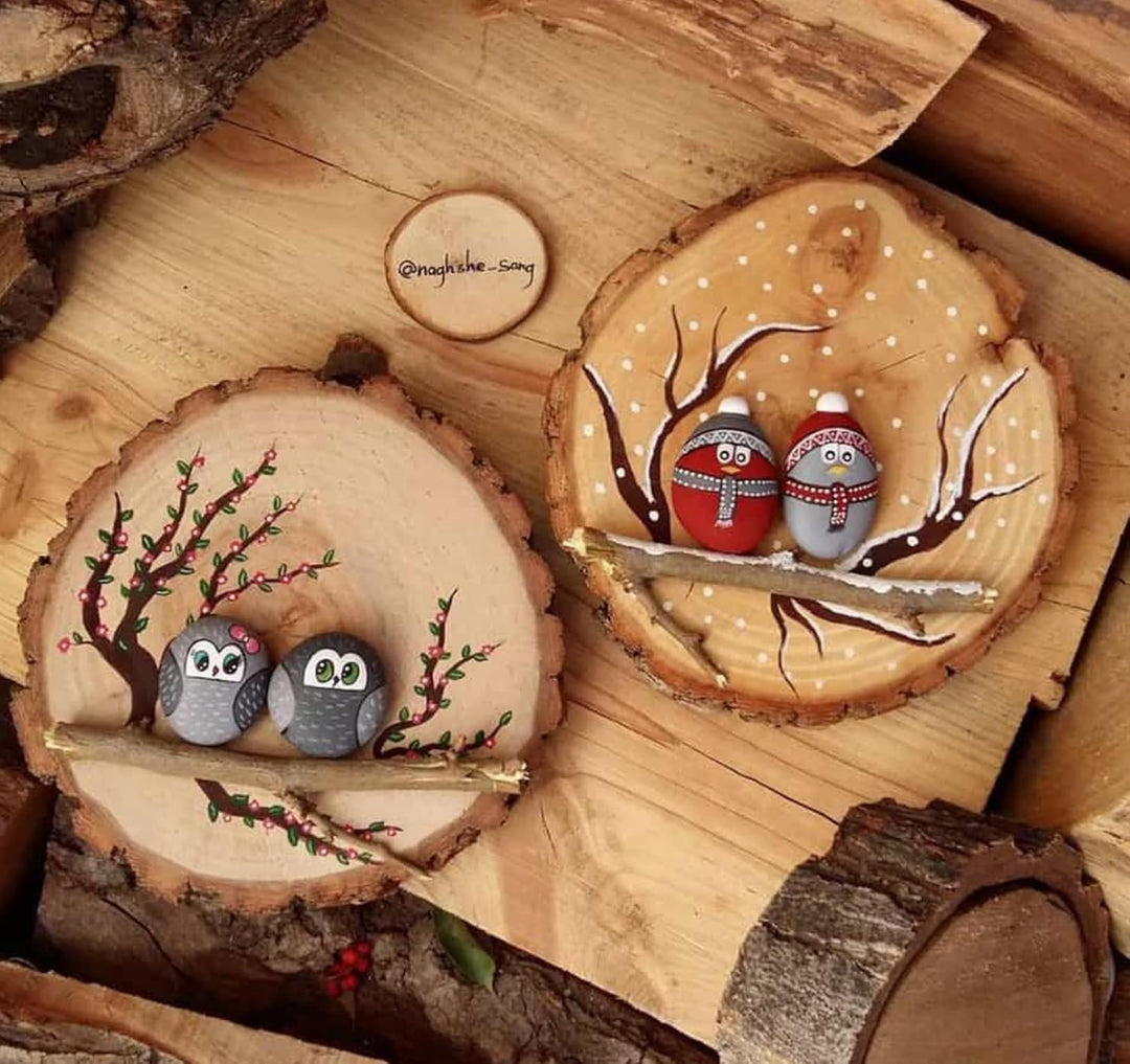 Rustikale Holzscheiben 16–17 cm mit Rinde, 24 Stück Naturholz Baumscheiben 15 mm Dick für Tischdeko,