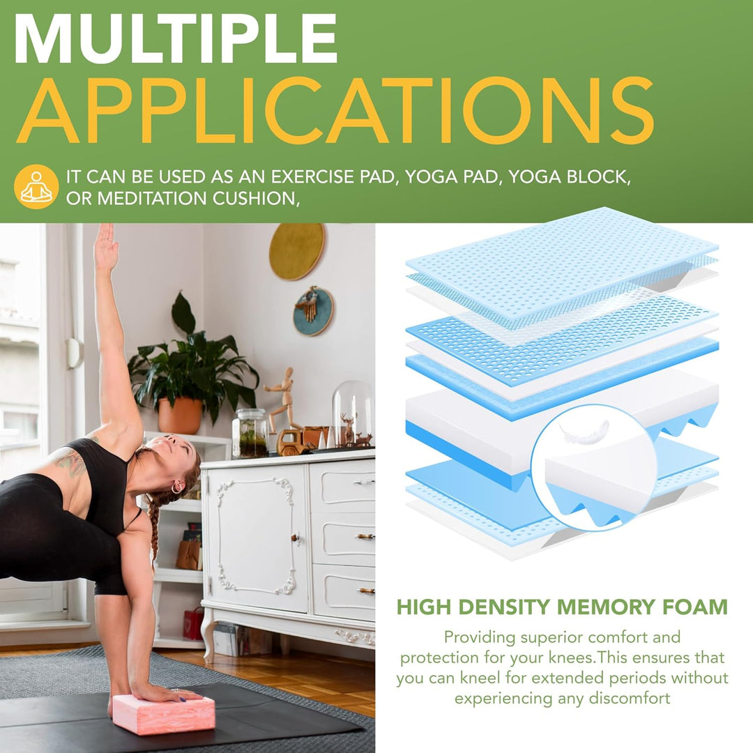 BLOSTM Extra dicke Garten-Knieunterlage – grosse, faltbare Garten-Knieunterlage mit Griffen – wasser