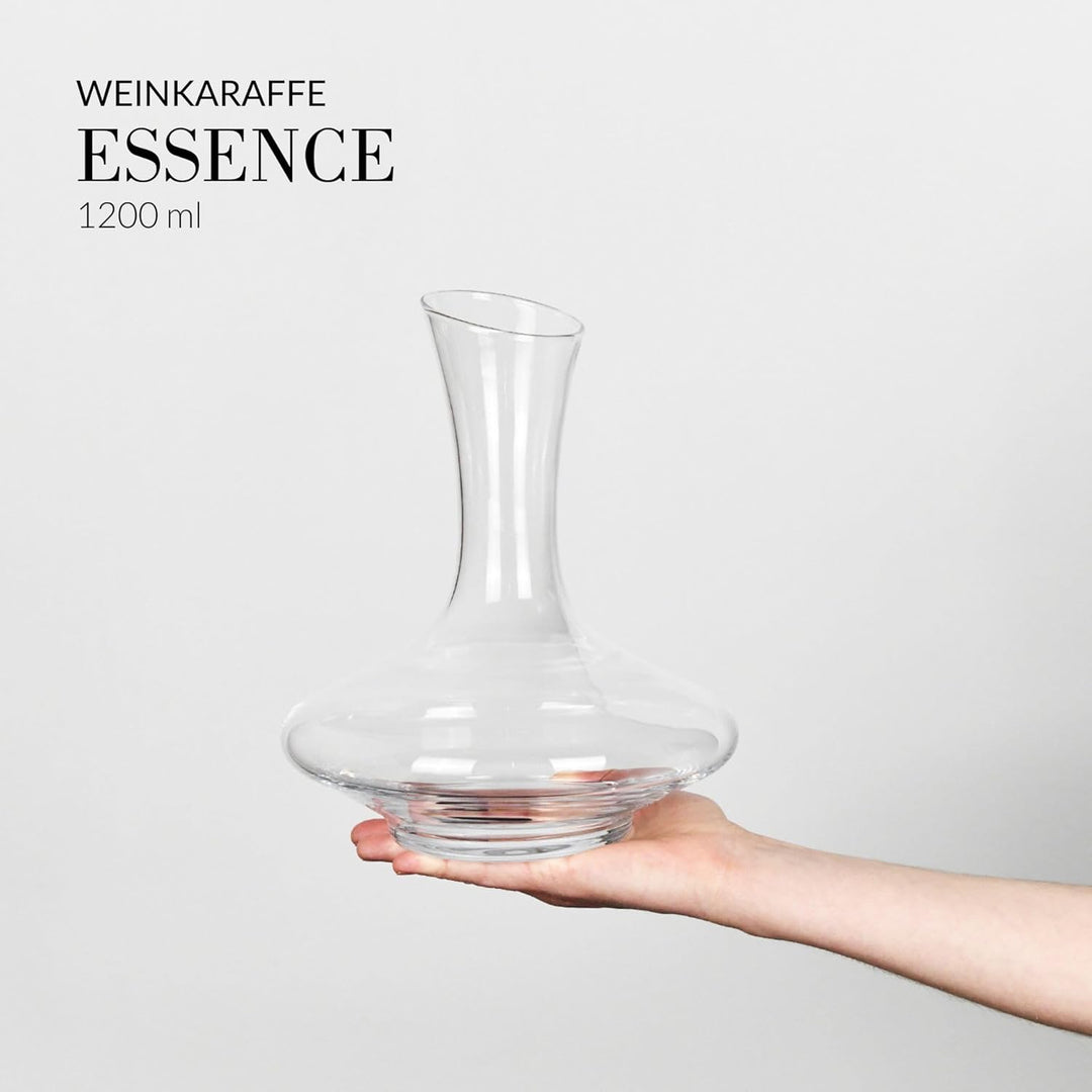 Krosno Essence Weindekanter, 1200 ml, Handgefertigtes Glas, Elegantes und Funktionales Design, Perfe