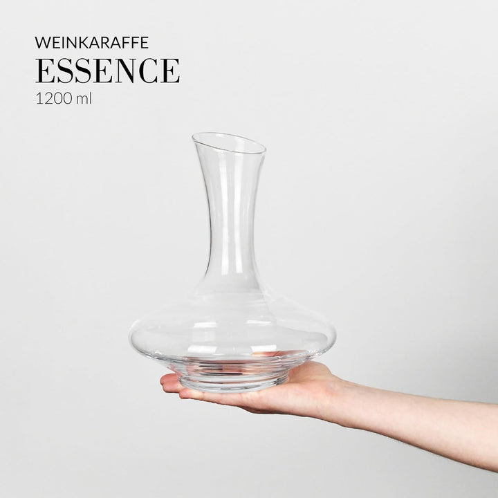 Krosno Essence Weindekanter, 1200 ml, Handgefertigtes Glas, Elegantes und Funktionales Design, Perfe