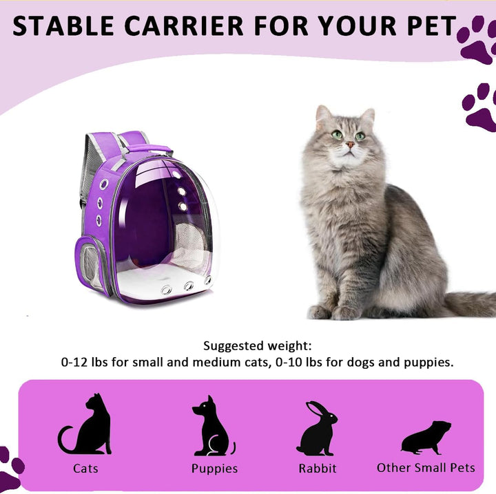 Erweiterbar Katzenrucksack Hunderucksack, Vorderrucksack für Katzen und Kleine Hunde, mit transparen