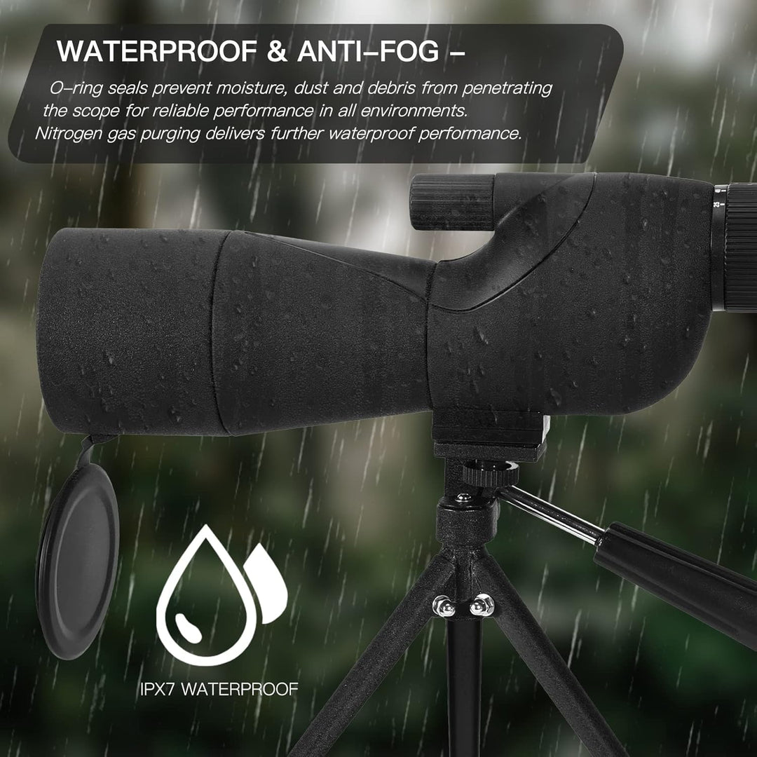 Spektiv, Dual-Fokus, leistungsstarkes Monokular für Erwachsene, 60 mm Objektiv, grosse Sicht, wasser