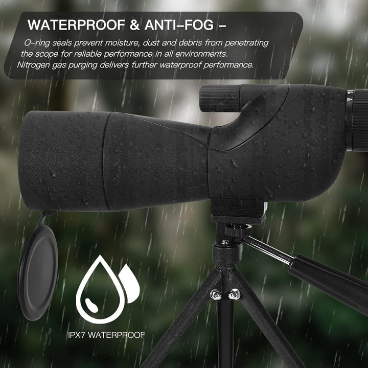 Spektiv, Dual-Fokus, leistungsstarkes Monokular für Erwachsene, 60 mm Objektiv, grosse Sicht, wasser