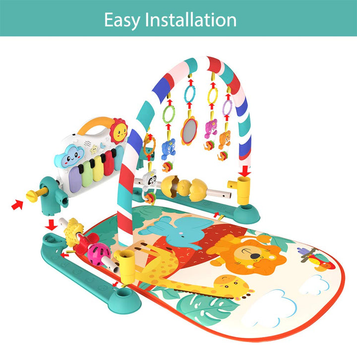 Eners Baby Spielbogen Baby Spieldecke mit Spielmatten Musikalisches Aktivitätszentrum Pädagogisches