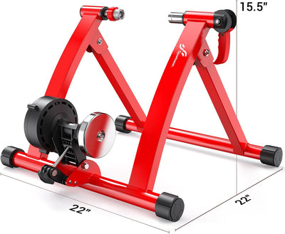 Fahrradtrainer, Sportneer Heimtrainer, Magnetbremse, 6 Widerstandseinstellungen mit Geräuschreduzier