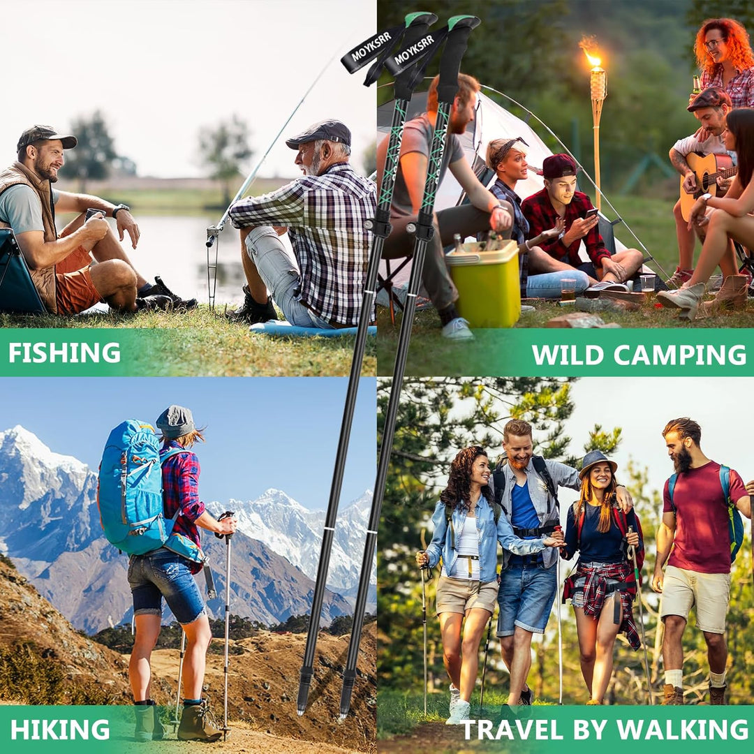 Wanderstöcke Trekkingstöcke, Teleskop Wanderstöcke Carbon & Aluminium, Walking Stöcke Faltbar, Wande