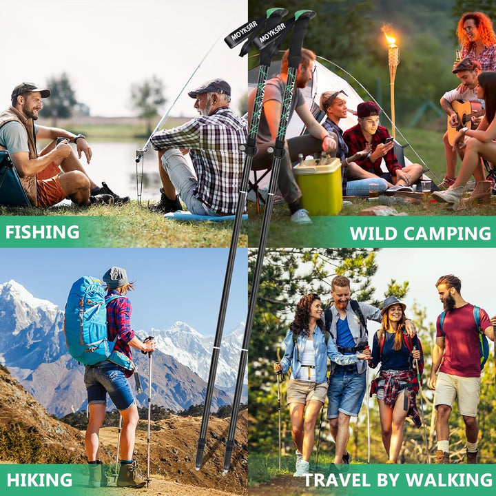 Wanderstöcke Trekkingstöcke, Teleskop Wanderstöcke Carbon & Aluminium, Walking Stöcke Faltbar, Wande