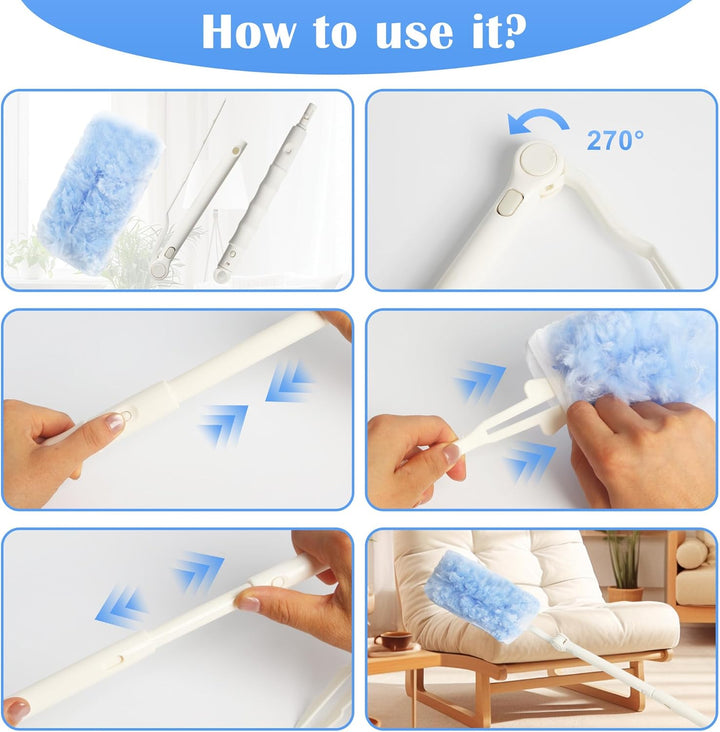 32 Stück für Swiffer Duster Staubmagnet Nachfüllpack Set, 360° für Swiffer staubmagnet nachfüllpack,